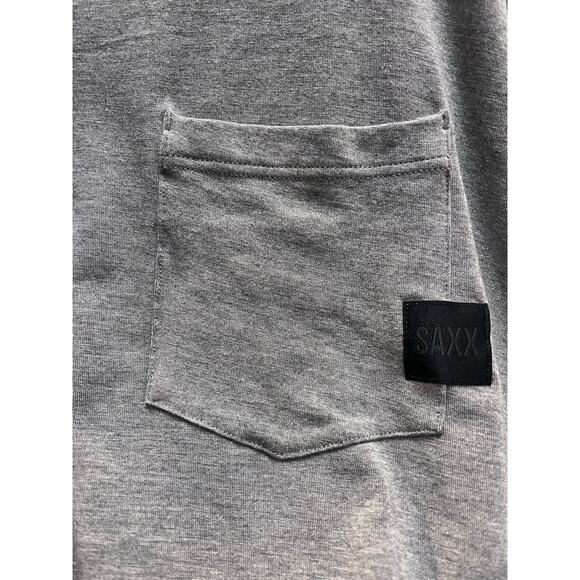 SAXX Sleepwalker Pocket SS Tee Modal Lounge T-Shirt | Men's L, Heather Grey NWT - Picture 4 of 5